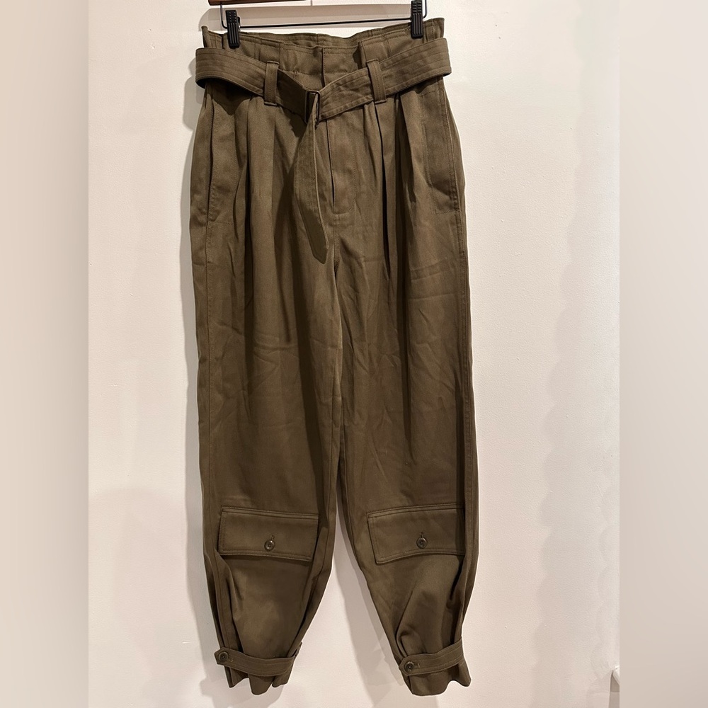 BANANA REPUBLIC Green Paola Utility Belted Pants Size 6‎